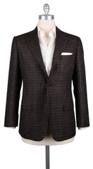 Kiton Dark Brown Cashmere Check Sportcoat - (KT90119147) - Parent