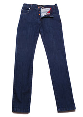 Kiton Denim Blue Solid Jeans - Slim -  33/49 - (995)