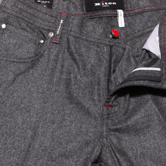 Kiton Gray Solid Wool Pants - Slim - (1021) - Parent