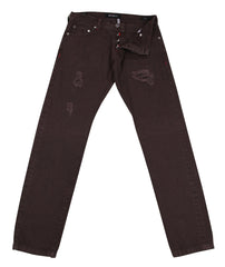 Kiton Brown Solid Jeans - Slim - 33/49 - (KT219616SM2)