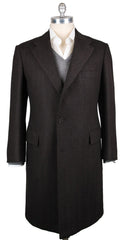 Kiton Brown Wool Blend Herringbone Coat - 40/50 - (US0311D4301)