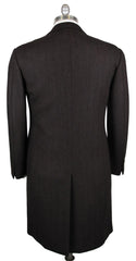 Kiton Brown Wool Blend Herringbone Coat - (US0311D4301) - Parent