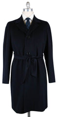 Kiton Navy Blue Cashmere Solid Coat -  42/52 - (US191114016)