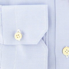 Kiton Blue Solid Cotton Shirt - Slim - (BN) - Parent