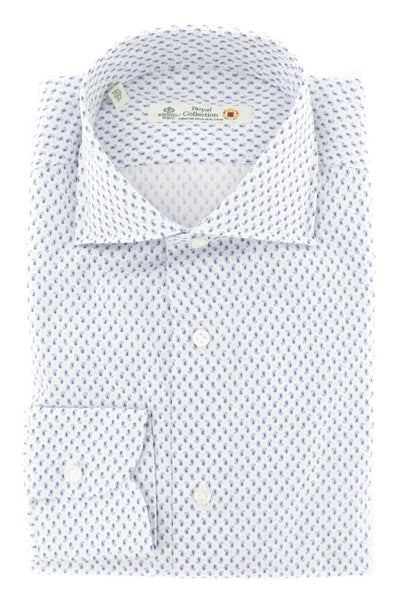 Luigi Borrelli Blue Paisley Cotton Shirt - Slim - (180) - Parent