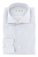 Luigi Borrelli Blue Paisley Cotton Shirt - Slim - (180) - Parent