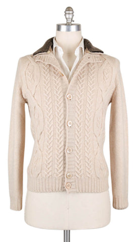 Luigi Borrelli Beige Sweater - Size: Medium US / 50 EU