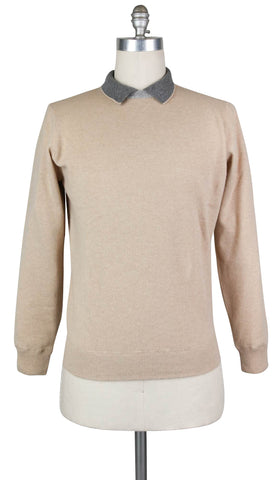 Luigi Borrelli Beige Sweater - Size: Small US / 48 EU