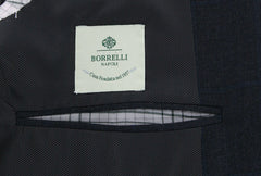 New Borrelli Charcoal Gray Wool Window Pane Suit - (201803124) - Parent