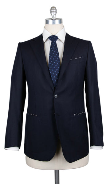 Luigi Borrelli Midnight Navy Blue Wool Solid Suit - (201803121) - Parent