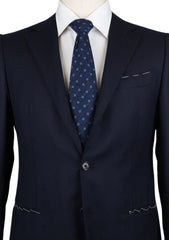 Luigi Borrelli Midnight Navy Blue Wool Solid Suit - (201803121) - Parent