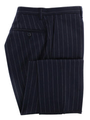 Borrelli Midnight Navy Blue Wool Striped Suit - (201803085) - Parent