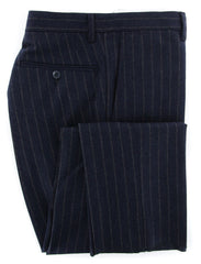 Borrelli Midnight Navy Blue Wool Striped Suit - (201803087) - Parent