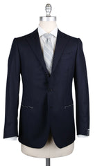Luigi Borrelli Midnight Navy Blue Wool Solid Suit - (LB117175) - Parent