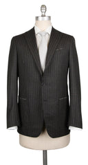 Borrelli Charcoal Gray Wool Striped Suit - (201803083) - Parent