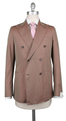Luigi Borrelli Light Brown Cotton Solid Suit - (LBDP175160R8) - Parent