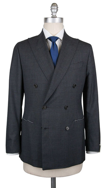 Luigi Borrelli Dark Gray Wool Solid Suit - (LB201970R8) - Parent
