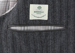 Luigi Borrelli Dark Gray Wool Striped Suit - (LB203330R7) - Parent