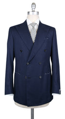 Luigi Borrelli Navy Blue Wool Blend Solid Suit - (LB200770R7) - Parent