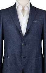 Luigi Borrelli Navy Blue Wool Sportcoat -  42/52 - (B32261910)