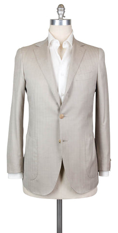 Luigi Borrelli Beige Sportcoat - 40 US / 50 EU