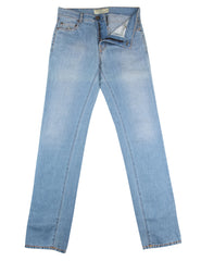 Luigi Borrelli Light Blue Vintage Wash Jeans - Extra Slim -  33/49 - (ET)