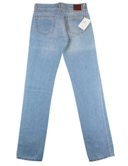 Luigi Borrelli Light Blue Vintage Wash Jeans - Extra Slim - (ET) - Parent