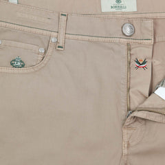 Luigi Borrelli Beige Solid Pants - Extra Slim - 35/51 - (CAM29510543)