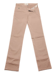 Luigi Borrelli Beige Solid Cotton Blend Pants - Slim - (1008) - Parent