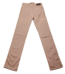 Luigi Borrelli Beige Solid Cotton Blend Pants - Slim - (1008) - Parent