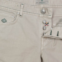 Luigi Borrelli Beige Solid Pants - Super Slim - 38/54 - (CAR4051530)