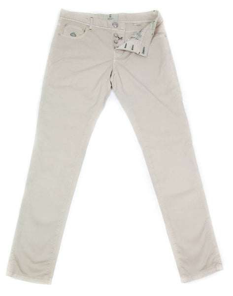 Luigi Borrelli Beige Solid Pants - Super Slim - 36/52 - (CARSS29310530)
