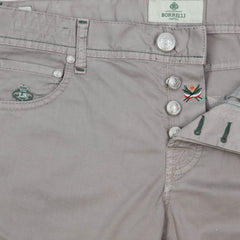 New $400 Luigi Borrelli Light Brown Pants - Super Slim - 33/49 - (CARSS29310573)