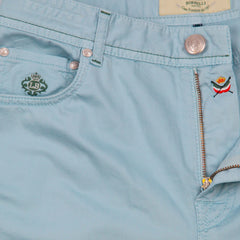 Borrelli Light Blue Solid Pants - Full - (CHIJ03070) - Parent