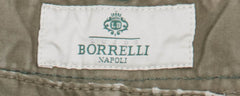 Luigi Borrelli Olive Green Solid Pants - Full - 33/49 - (CHIJ01550)