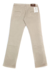 Luigi Borrelli Beige Solid Pants - Full - 33/49 - (CHIJ02060)