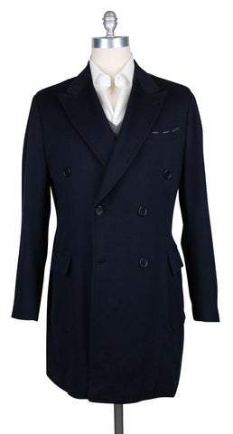 Luigi Borrelli Midnight Navy Blue Peacoat