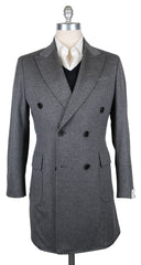 Luigi Borrelli Gray Cashmere Solid Coat - 40/50 - (CULB209130)