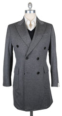 Luigi Borrelli Gray Cashmere Solid Coat - (CULB209130) - Parent