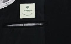 Luigi Borrelli Black Cashmere Solid Coat - (CUTORINOC130590) - Parent