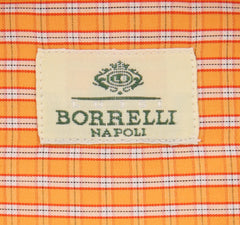 Luigi Borrelli Orange Check Cotton Shirt - Slim - (1918) - Parent
