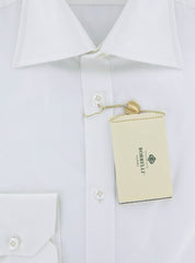 Luigi Borrelli White Solid Cotton Shirt - Slim - (RJ) - Parent