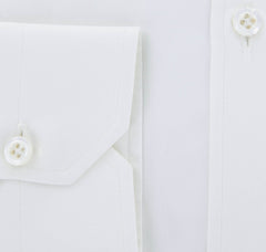 Luigi Borrelli White Solid Cotton Shirt - Slim - (RJ) - Parent