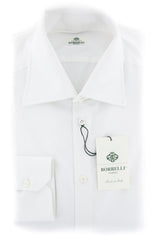 Luigi Borrelli White Solid Shirt - Slim - 17/43 - (DRWHTHENRYFSPT2PB)