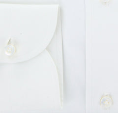 Luigi Borrelli White Solid Cotton Shirt - Slim - (RH) - Parent