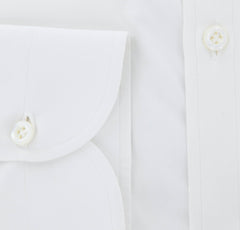 Luigi Borrelli White Solid Cotton Shirt - Slim - (YZ) - Parent