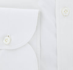 Luigi Borrelli White Solid Cotton Shirt - Slim - (TK) - Parent