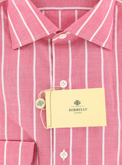 Luigi Borrelli Pink Striped Shirt - Extra Slim - (EV1904RIO) - Parent