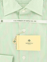 Luigi Borrelli Green Striped Shirt - Extra Slim - (EV2044RIOSTPT1) - Parent