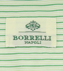 Luigi Borrelli Green Striped Shirt - Extra Slim - (EV2044RIOSTPT1) - Parent